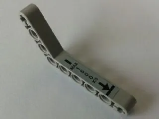 Technic, Liftarm, Modified Bent Thick 1 x 9 (6 - 4) with 'MAX 1500 KG' in Arrow Down Pattern (Sticker) - Set 8289