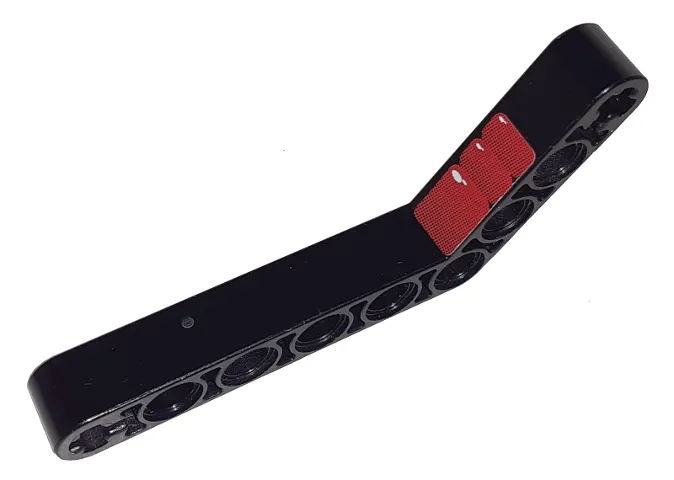 Technic, Liftarm, Modified Bent Thick 1 x 9 (6 - 4) with Seat Pattern (Sticker) - Set 8203