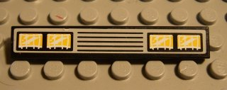 Tile 1 x 6 with Headlights and Grille Pattern (Sticker) - Set 8459