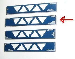 Tile 1 x 6 with SW Vulture Droid Triangles Pattern 2 (Sticker) - Sets 7256 / 7283