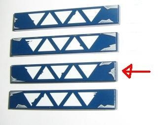 Tile 1 x 6 with SW Vulture Droid Triangles Pattern 3 (Sticker) - Sets 7256 / 7283