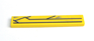 Tile 1 x 6 with SW Jedi Starfighter Right Pattern (Sticker) - Set 7669