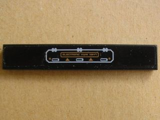 Tile 1 x 6 with White Circuitry and 'ELECTRONIC KWS X247' on Black Background Pattern (Sticker) - Set 7694