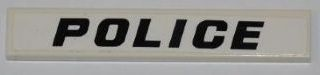Tile 1 x 6 with Black 'POLICE' Pattern (Sticker) - Set 7970