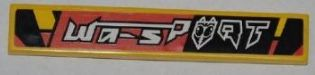 Tile 1 x 6 with 'Wa-SPORT' Pattern (Sticker) - Set 8228