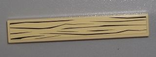 Tile 1 x 6 with Wood Grain Pattern (Sticker) - Sets 60003 / 60009