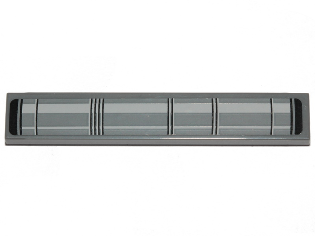 Tile 1 x 6 with SW Pipe and Black Lines Pattern Model Left Side (Sticker) - Set 75048