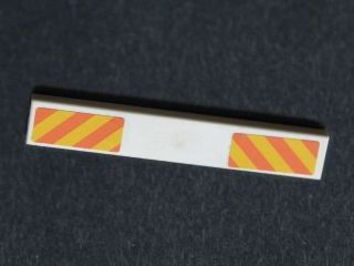 Tile 1 x 6 with Orange and Yellow Danger Stripes Pattern (Stickers) - Set 7747