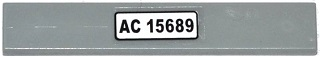Tile 1 x 6 with 'AC 15689' Pattern (Sticker) - Set 76032