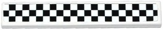 Tile 1 x 6 with Black Checkered Pattern (Sticker) - Set 75912