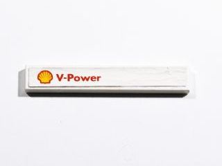 Tile 1 x 6 with Shell Logo and 'V-Power' Pattern on Left (Sticker) - Set 8674