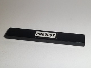 Tile 1 x 6 with 'PN60097' Pattern (Sticker) - Set 60097
