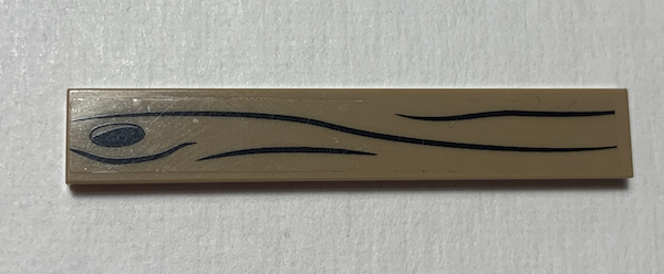 Tile 1 x 6 with Wood Grain Pattern (Sticker) - Set 70812