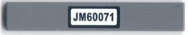 Tile 1 x 6 with 'JM60071' Pattern (Sticker) - Set 60071
