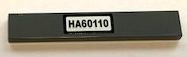 Tile 1 x 6 with 'HA60110' Pattern (Sticker) - Set 60110