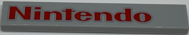 Tile 1 x 6 with Red 'Nintendo' Pattern