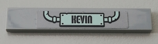 Tile 1 x 6 with 'KEVIN' Sign and 2 Pipes Pattern (Sticker) - Set 75551