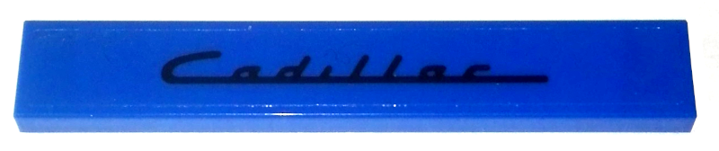 Tile 1 x 6 with Black 'Cadillac' Pattern (Sticker) - Set 10274