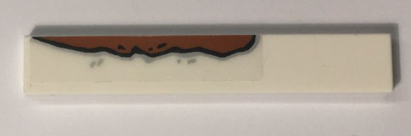 Tile 1 x 6 with Rust Long Pattern Model Left Side (Sticker) - Set 10274