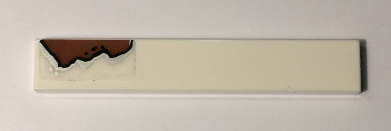 Tile 1 x 6 with Rust Pattern Model Left Side (Sticker) - Set 10274