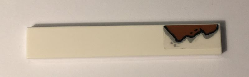 Tile 1 x 6 with Rust Pattern Model Right Side (Sticker) - Set 10274