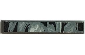 Tile 1 x 6 with Black and Gray Swirl Pattern #1 (Sticker) - Set 8161