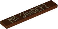 Tile 1 x 6 with 'MR SANDERS' Pattern