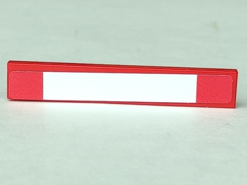 Tile 1 x 6 with White Wide Stripe Pattern (Sticker) - Set 8156