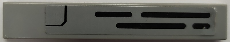 Tile 1 x 6 with Black Slots Pattern Model Left Side (Sticker) - Set 75150