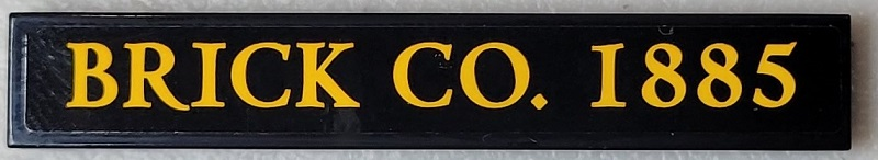 Tile 1 x 6 with 'BRICK CO. 1885' Pattern (Sticker) - Set 910016