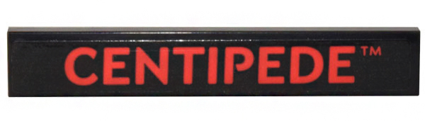 Tile 1 x 6 with Red 'CENTIPEDE' Pattern (Sticker) - Set 10306