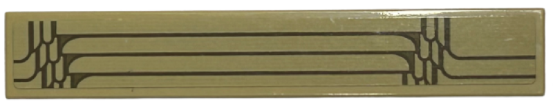 Tile 1 x 6 with Dark Tan Columns Pattern Model Right Side (Sticker) - Set 76413