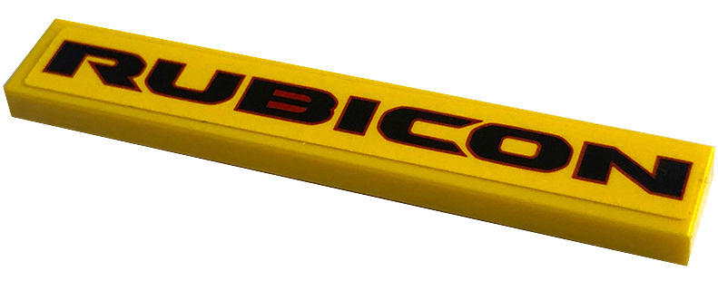 Tile 1 x 6 with Black and Red 'RUBICON' Pattern (Sticker) - Set 42122