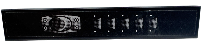 Tile 1 x 6 with Silver Air Vents and Exhaust Pattern Model Right Side (Sticker) - Set 42153