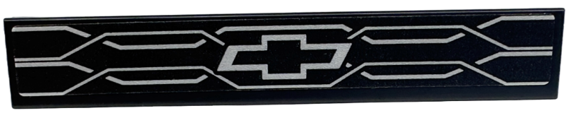 Tile 1 x 6 with Silver Chevrolet Logo and Grille Lines Pattern (Sticker) - Set 42153