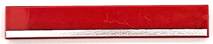 Tile 1 x 6 with Silver Stripe Pattern