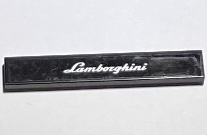 Tile 1 x 6 with White ‘Lamborghini’ Pattern (Sticker) - Set 8214