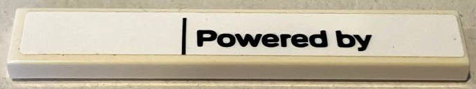 Tile 1 x 6 with Black 'Powered by' and Line Pattern (Sticker) - Set 75881