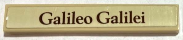 Tile 1 x 6 with 'Galileo Galilei' Pattern (Sticker) - Set 40595