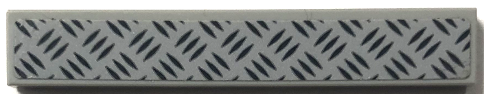 Tile 1 x 6 with Light Bluish Gray Tread Plate Pattern (Sticker) - Set 76131