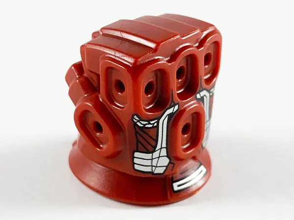 Hand Large Minifigure Right, Infinity Gauntlet with Silver Plates Pattern