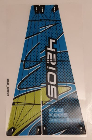 Plastic Sails with '42105', 'Kool Keels', 'Anchor Bouy', and Waves with Dots Pattern, Sheet of 2