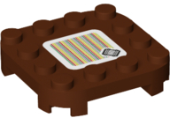 Plate, Modified 4 x 4 with Rounded Corners and 4 Feet with Super Mario Scanner Code Raft Pattern (Sticker) - Set 71383