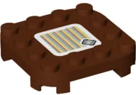 Plate, Modified 4 x 4 with Rounded Corners and 4 Feet with Super Mario Scanner Code Raft Pattern (Sticker) - Set 71383