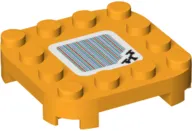 Plate, Modified 4 x 4 with Rounded Corners and 4 Feet with Super Mario Scanner Code Seesaw Pattern (Sticker) - Set 71387