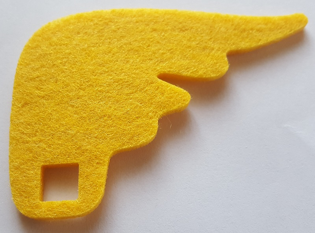 Felt Fabric 10 x 7 Wing Thick with Square Hole