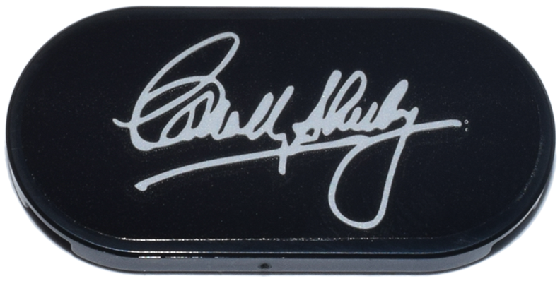 Tile, Round 2 x 4 Oval with Silver Script 'Carroll Shelby' Signature Pattern (Sticker) - Set 10357