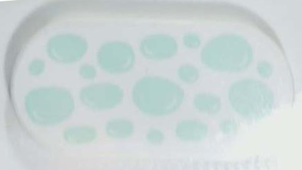 Tile, Round 2 x 4 Oval with Light Aqua Stones Pattern (Sticker) - Set 43215