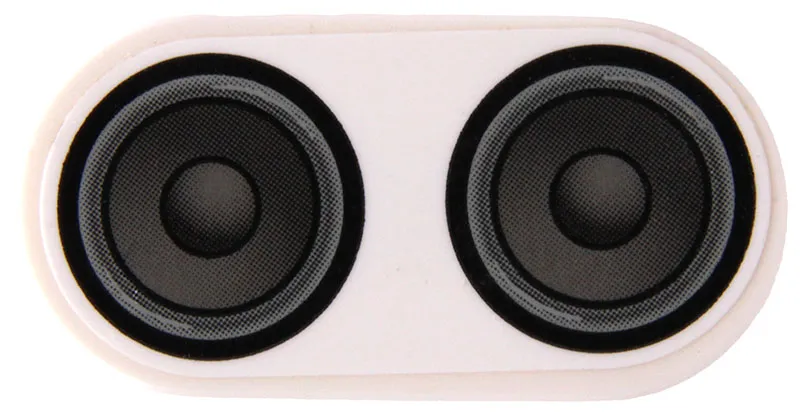 Tile, Round 2 x 4 Oval with Black and Dark Bluish Gray Speakers Pattern (Sticker) - Set 42204
