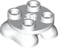 Legs with Plate Round 2 x 2 and Axle Hole - 2 Feet